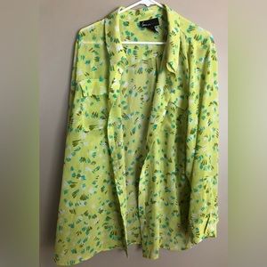 LANE BRYANT Green Patterned Blouse  Size 22/24
